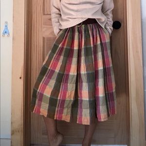 Vintage cotton madras skirt